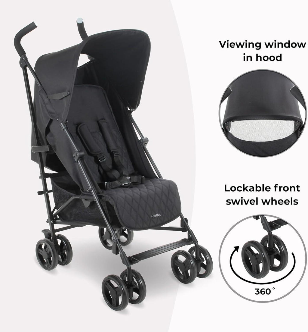 Lightweight Stroller for Baby to Toddler (Birth-4 Years, up to 22kg), Compact Umbrella Fold, Travel Buggy in Pink [Plus A Free Gift]