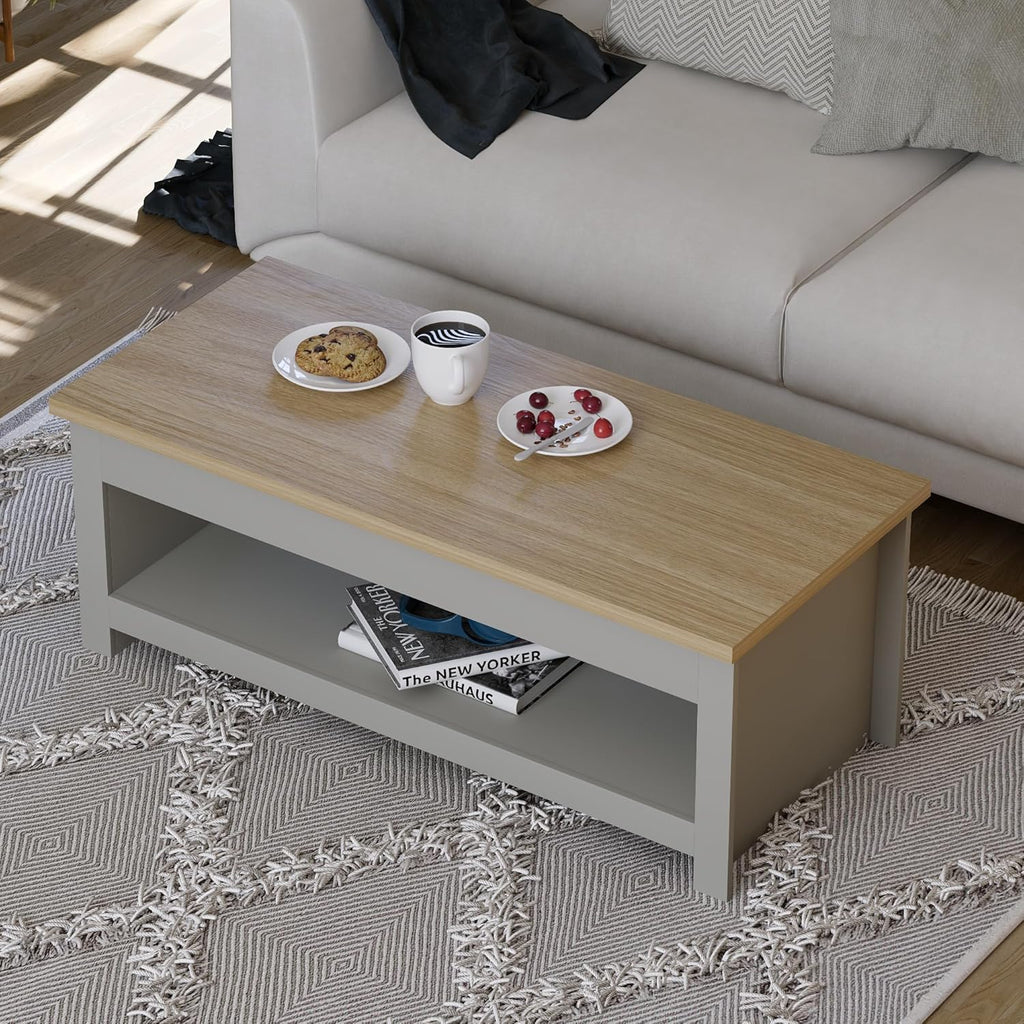 Coffee Table 1 Shelf Storage MDF Living Room Modern Furniture