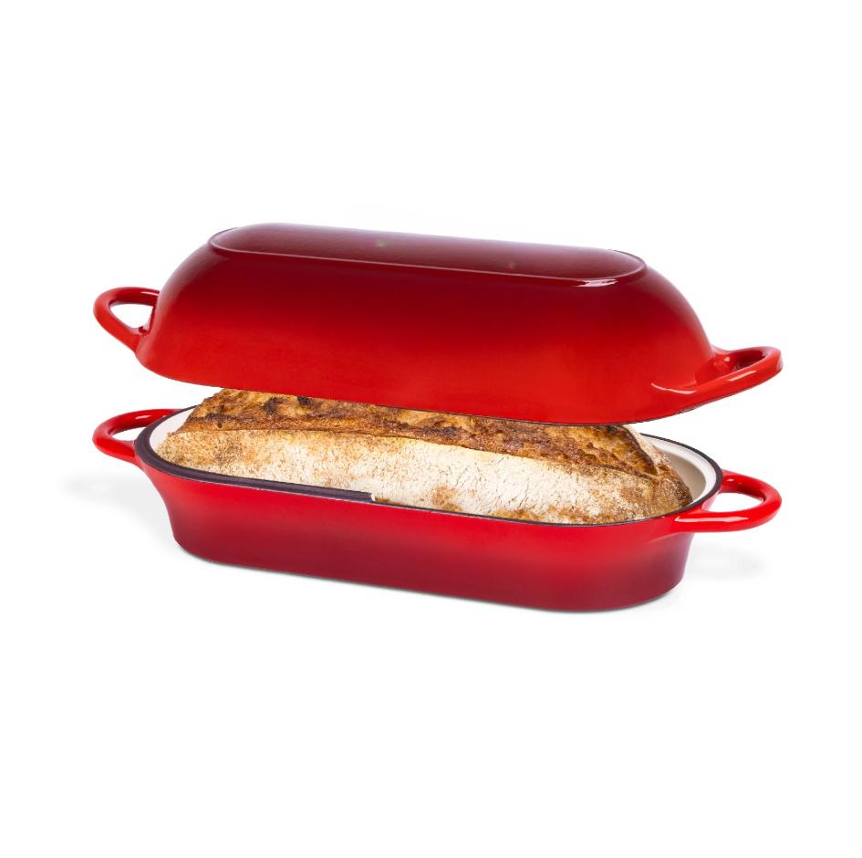 Multi-Color Rectangular Enamelled Cast Iron Pot, Non-Stick Dutch Oven, Oven Safe Loaf Pan, Ideal for Sourdough Bread Baking, Home Kitchen Baking & Daily Cooking