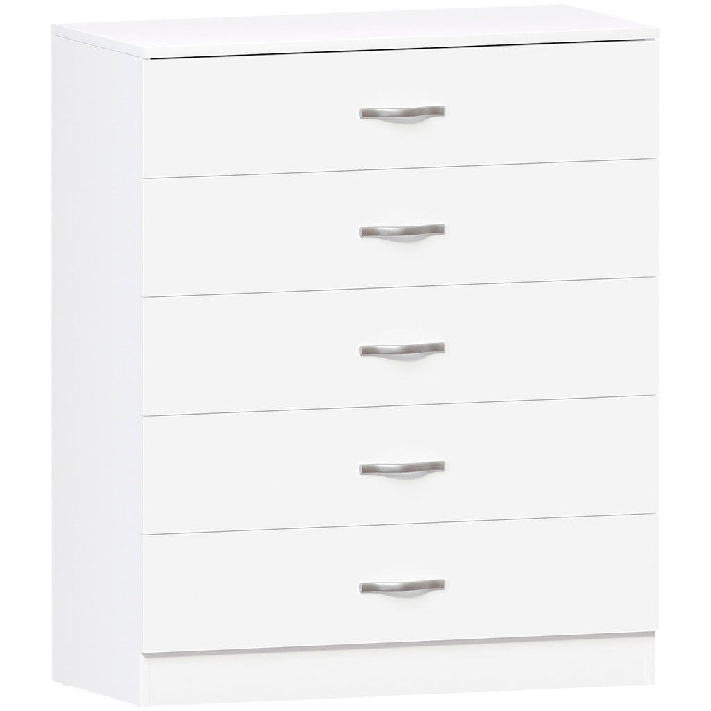 5 Drawer Chest of Drawers, Metal Handles and Runners, Anti-Bowing Drawer Support, Bedroom, Nursery Furniture,