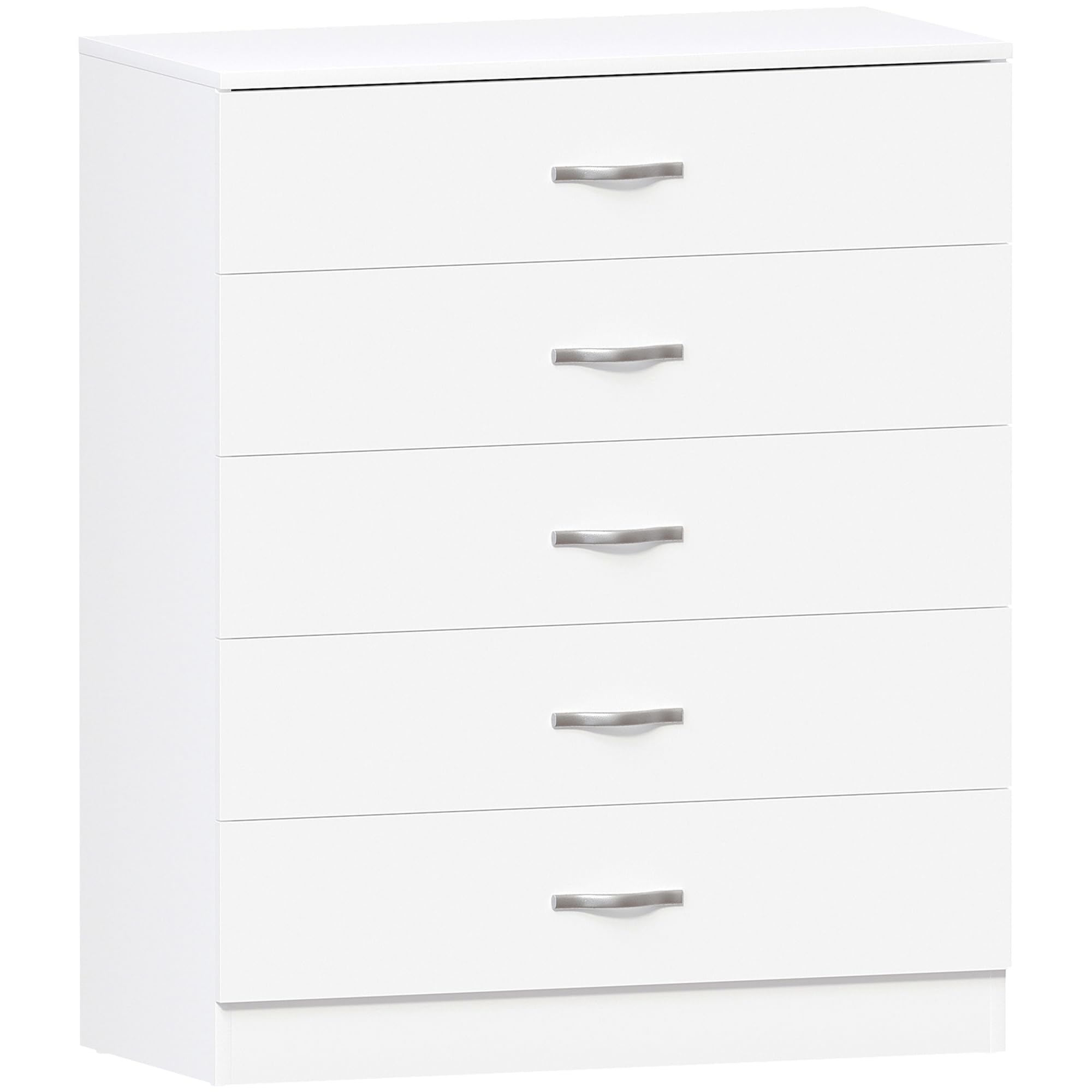 5 Drawer Chest of Drawers, Metal Handles and Runners, Anti-Bowing Drawer Support, Bedroom, Nursery Furniture,