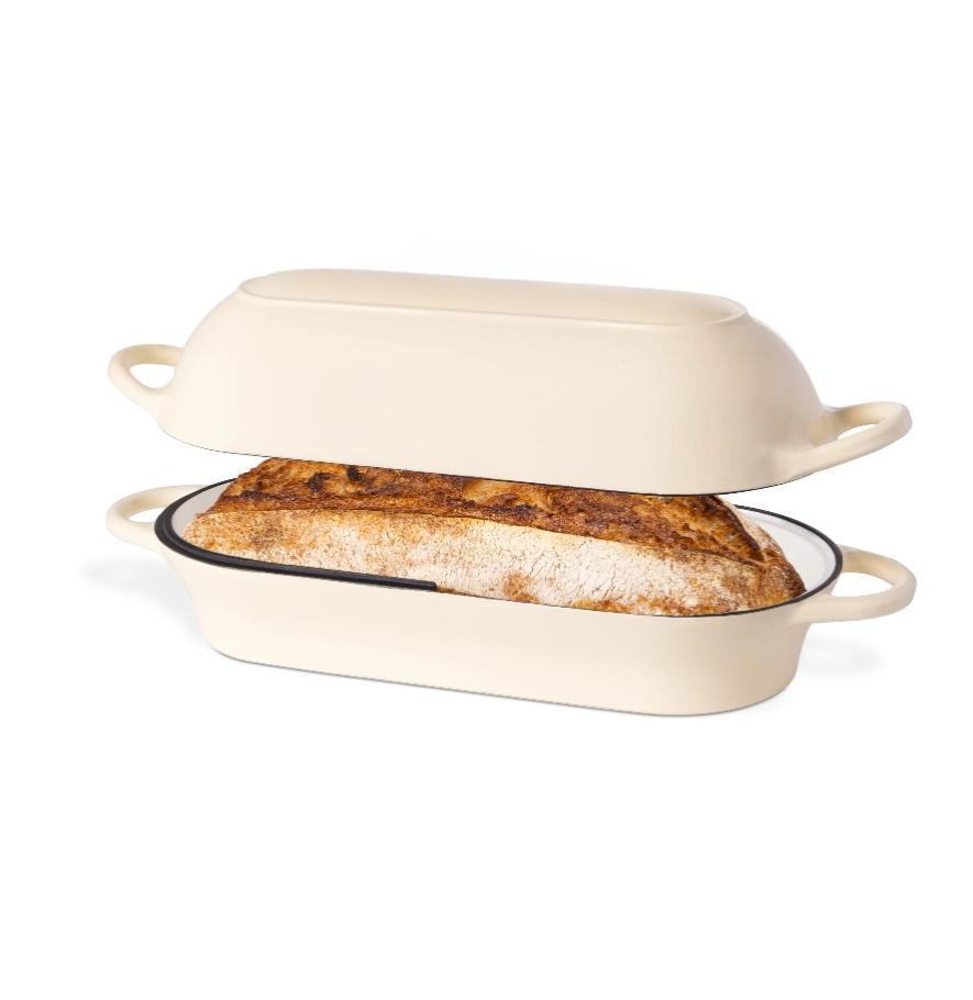 Multi-Color Rectangular Enamelled Cast Iron Pot, Non-Stick Dutch Oven, Oven Safe Loaf Pan, Ideal for Sourdough Bread Baking, Home Kitchen Baking & Daily Cooking