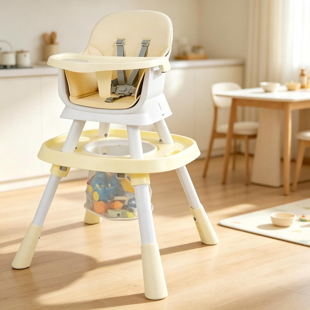 16‑in‑1 Multifunctional Convertible High Chair for Babies & Toddlers, 5‑Point Safety Harness, Removable Tray, Adjustable Tabletop, Activity Center Mode, Stable Non‑Slip Base, BPA‑Free Material for 6‑36 Months