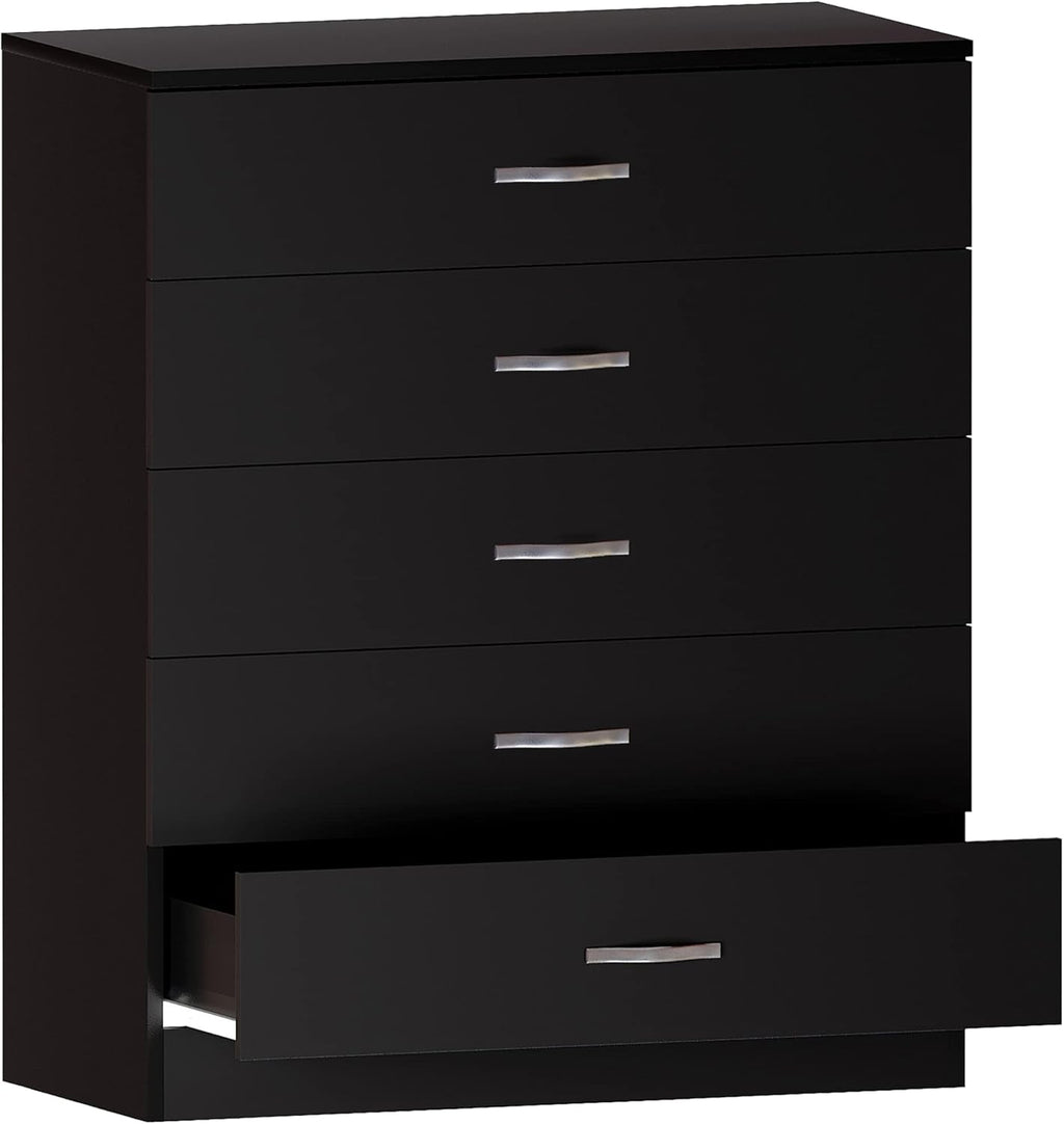 5 Drawer Chest of Drawers, Metal Handles and Runners, Anti-Bowing Drawer Support, Bedroom, Nursery Furniture,
