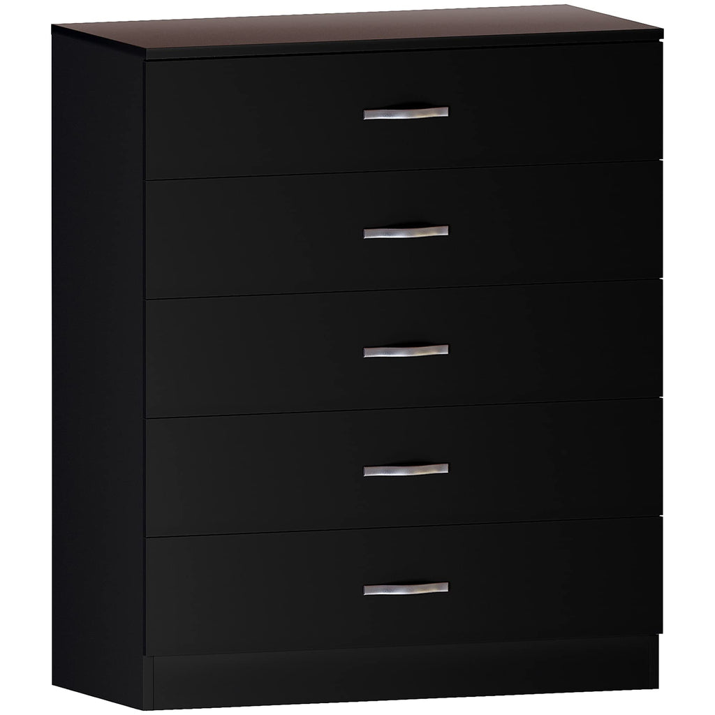 5 Drawer Chest of Drawers, Metal Handles and Runners, Anti-Bowing Drawer Support, Bedroom, Nursery Furniture,