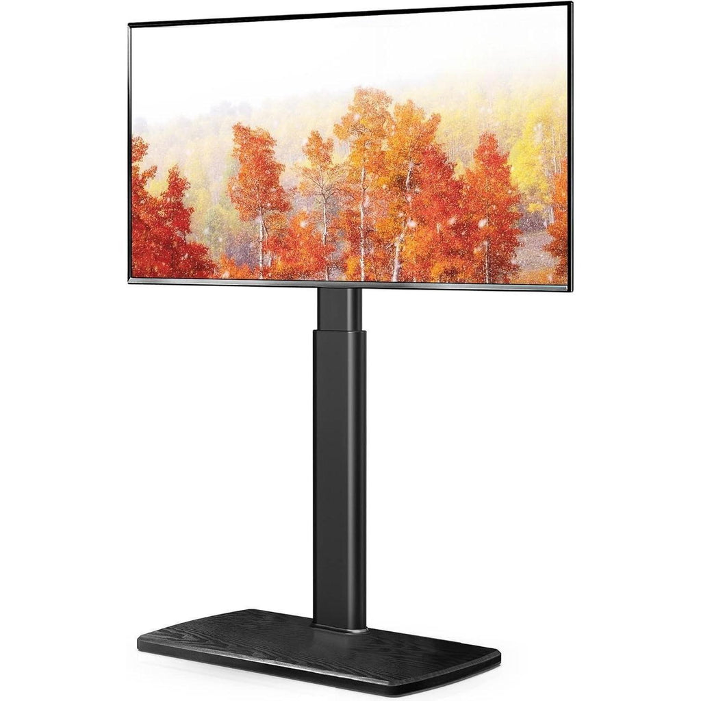 TV Stand – Floor Stand with 20mm Wood Base, 60° Swivel & 6 Height Adjustment, for 32-70 Inch TVs, Max. VESA 600x400mm, Holds 40kg, Slim Design for Corner Use
