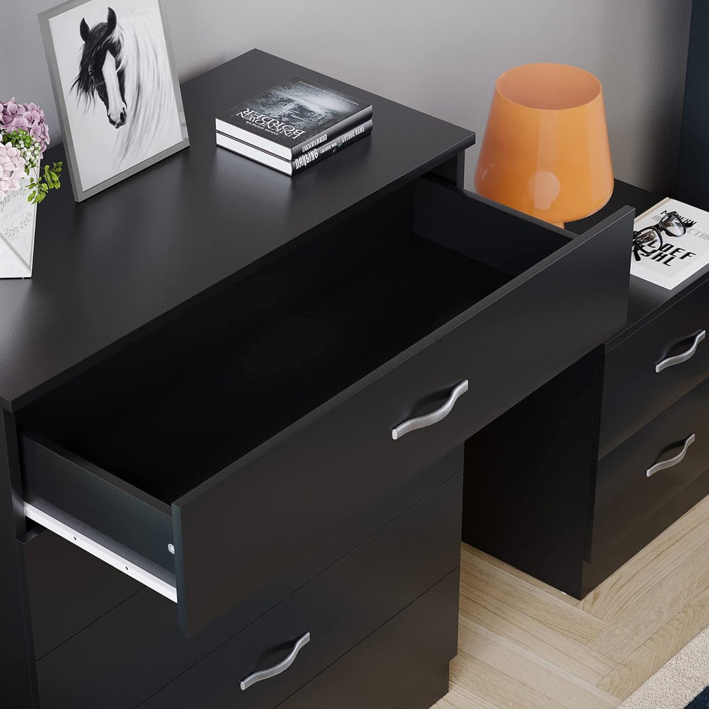 5 Drawer Chest of Drawers, Metal Handles and Runners, Anti-Bowing Drawer Support, Bedroom, Nursery Furniture,