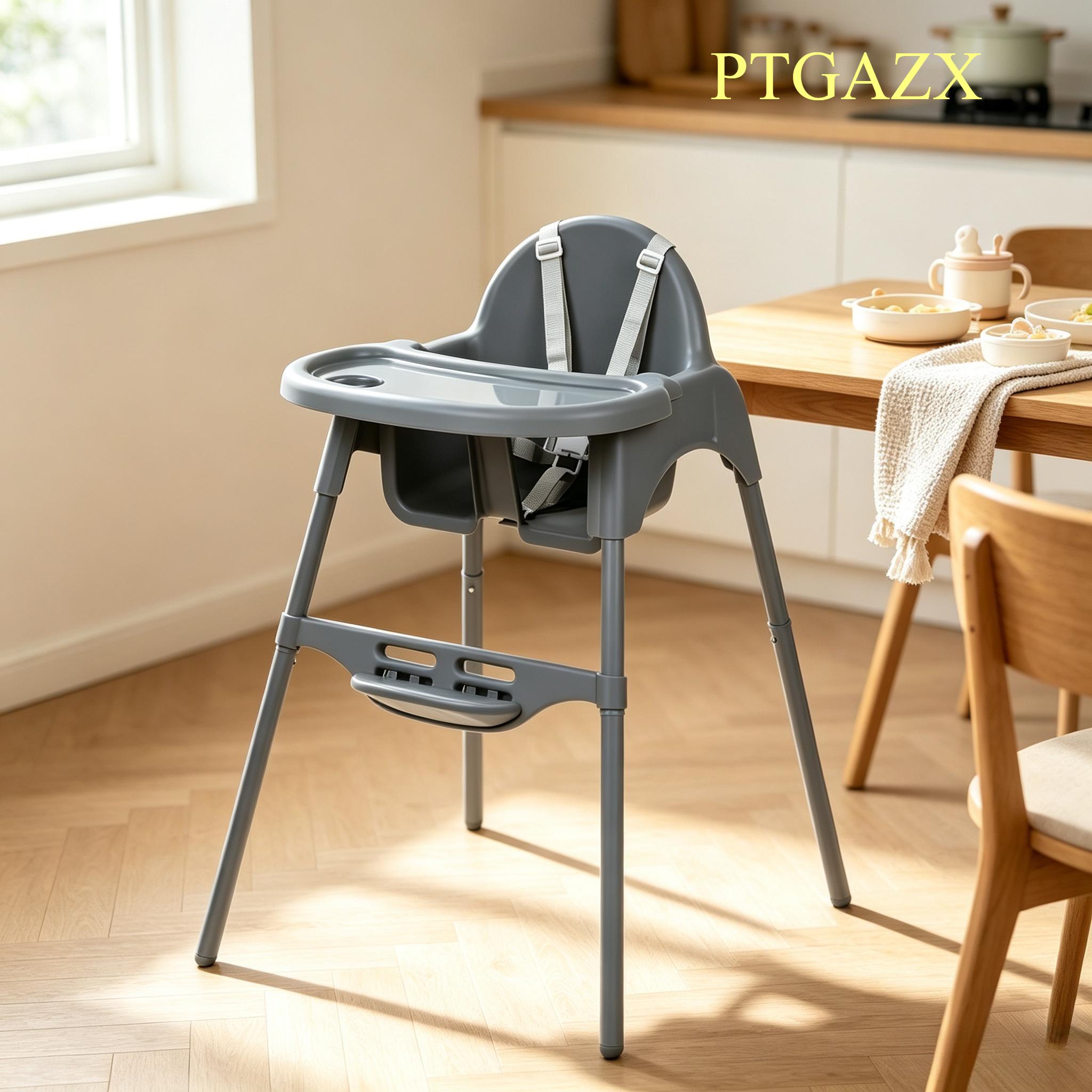 2-In-1 Adjustable Baby High Chair Converts to Baby Chair, 6 Months – 3 Years (Max. 15Kg), Lightweight (3.3Kg), Portable High Chair, Easy to Clean, 5-Point Safety Harness, Dark Grey baby  chair