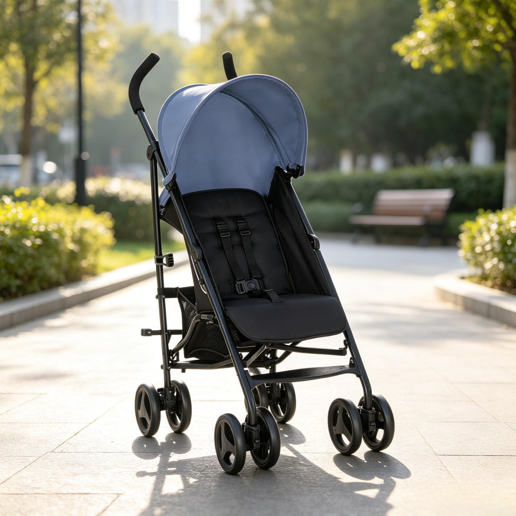 Lightweight Compact Baby Stroller, 6.6KG Travel Pushchair for Newborn To 3 Years Old (0‑15kg), Quick Fold Stroller with 2‑Position Reclining Seat & Adjustable Calf Support, Portable Buggy for Daily Walks and Family Outdoor Travel