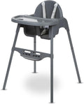 2-In-1 Adjustable Baby High Chair Converts to Baby Chair, 6 Months – 3 Years (Max. 15Kg), Lightweight (3.3Kg), Portable High Chair, Easy to Clean, 5-Point Safety Harness, Dark Grey baby  chair