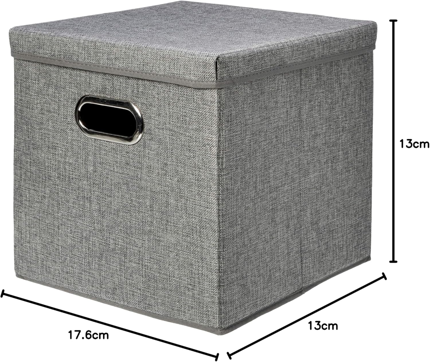 CZHMBM Premium Foldable Burlap Storage Cubes 2-Pack Stylish Grey for Organized Living 33x33x33cm Space-Saving & Versatile