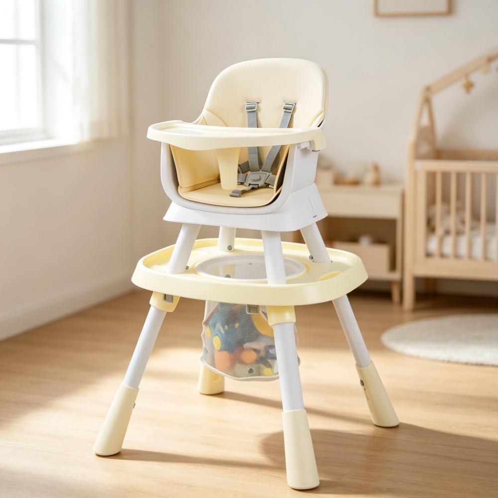 16-in-1 Convertible High Chair for Babies & Toddlers, 6-36 Months, with 5-Point Safety Harness, Removable Feeding Tray, Adjustable Tabletop, Sturdy Frame, Ideal Chair for Dining and Play [Plus A Free Gift]