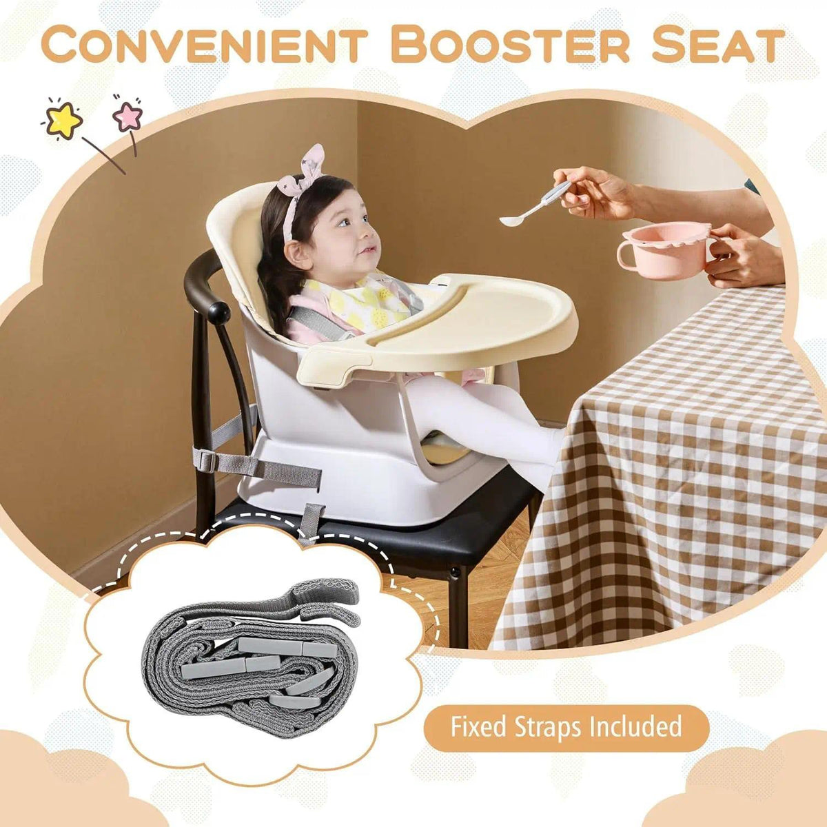 16‑in‑1 Multifunctional Convertible High Chair for Babies & Toddlers, 5‑Point Safety Harness, Removable Tray, Adjustable Tabletop, Activity Center Mode, Stable Non‑Slip Base, BPA‑Free Material for 6‑36 Months