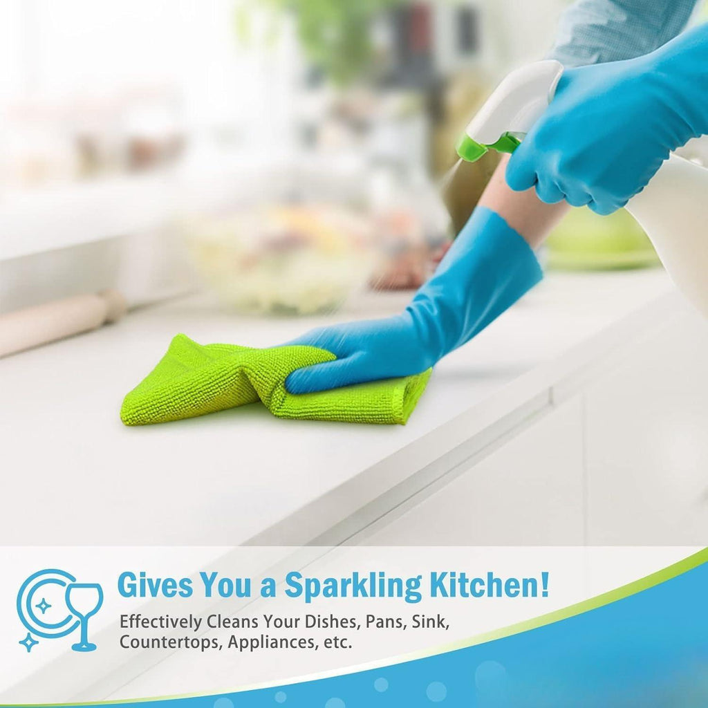 Microfibre Cleaning Cloths Pack of 50, Multifunctional Reusable Cleaning Towels, Lint Free Streak Free Washable Cloth Duster for House, Kitchen, Car, Motorbike, Windows 30 x 30 cm