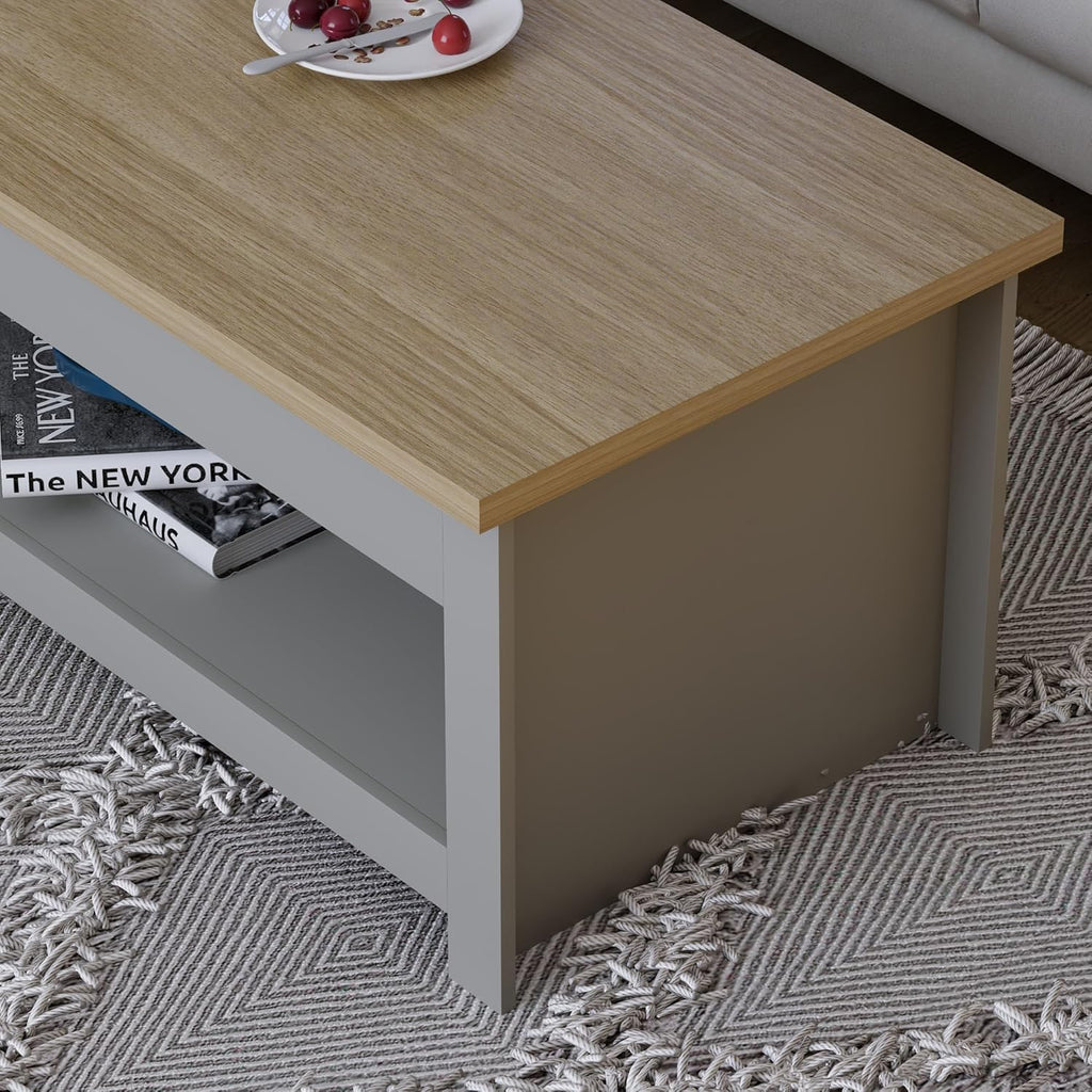 Coffee Table 1 Shelf Storage MDF Living Room Modern Furniture