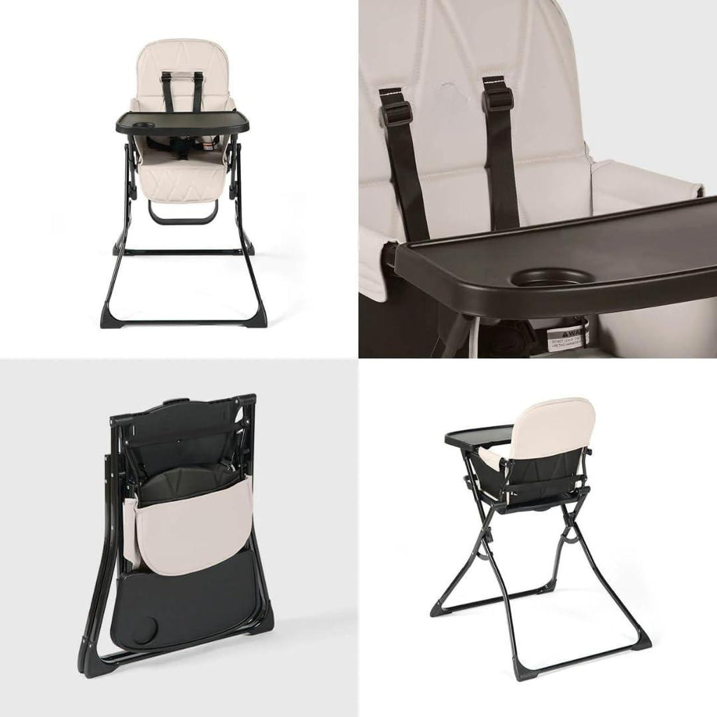 【NS】Flip Magic Fold Highchair (Sage Green) – Suitable from Sitting Up to 15kg, 5-Point Safety Harness, Removable Tray, Quick One-Hand Fold, Compact Slimline Design for Easy Storage