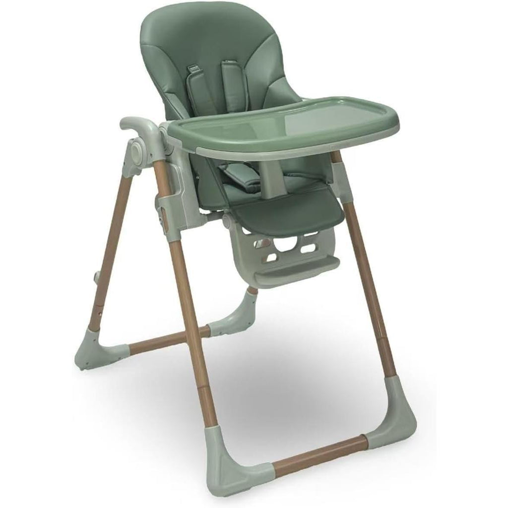 Foldable Baby High Chair, Multi Adjustable Height & Recline Highchair for Mealtimes, Slim Space Saving Frame, Detachable Washable Seat Cover, Safe Feeding Chair for Babies & Toddlers Up To 15kg
