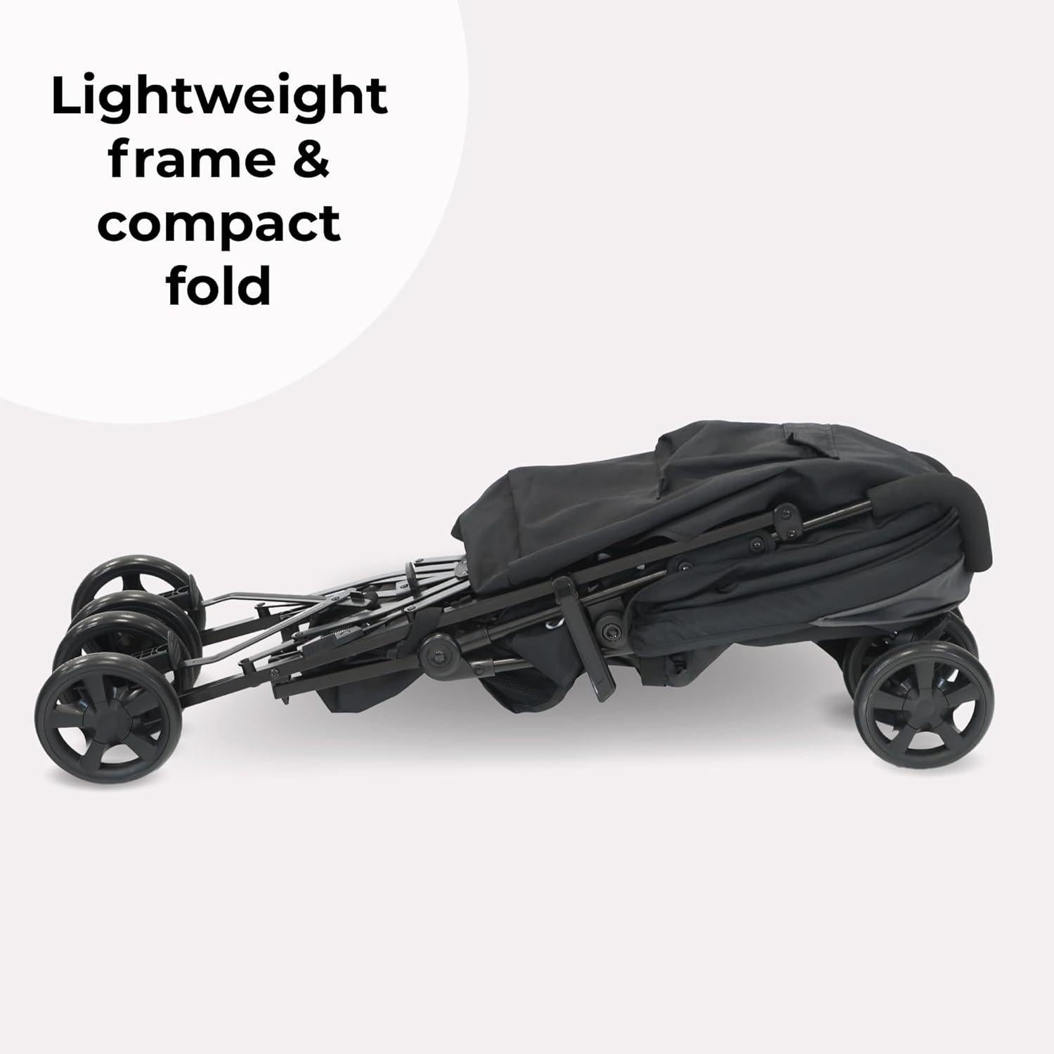 Lightweight Stroller for Baby to Toddler (Birth-4 Years, up to 22kg), Compact Umbrella Fold, Travel Buggy in Pink [Plus A Free Gift]