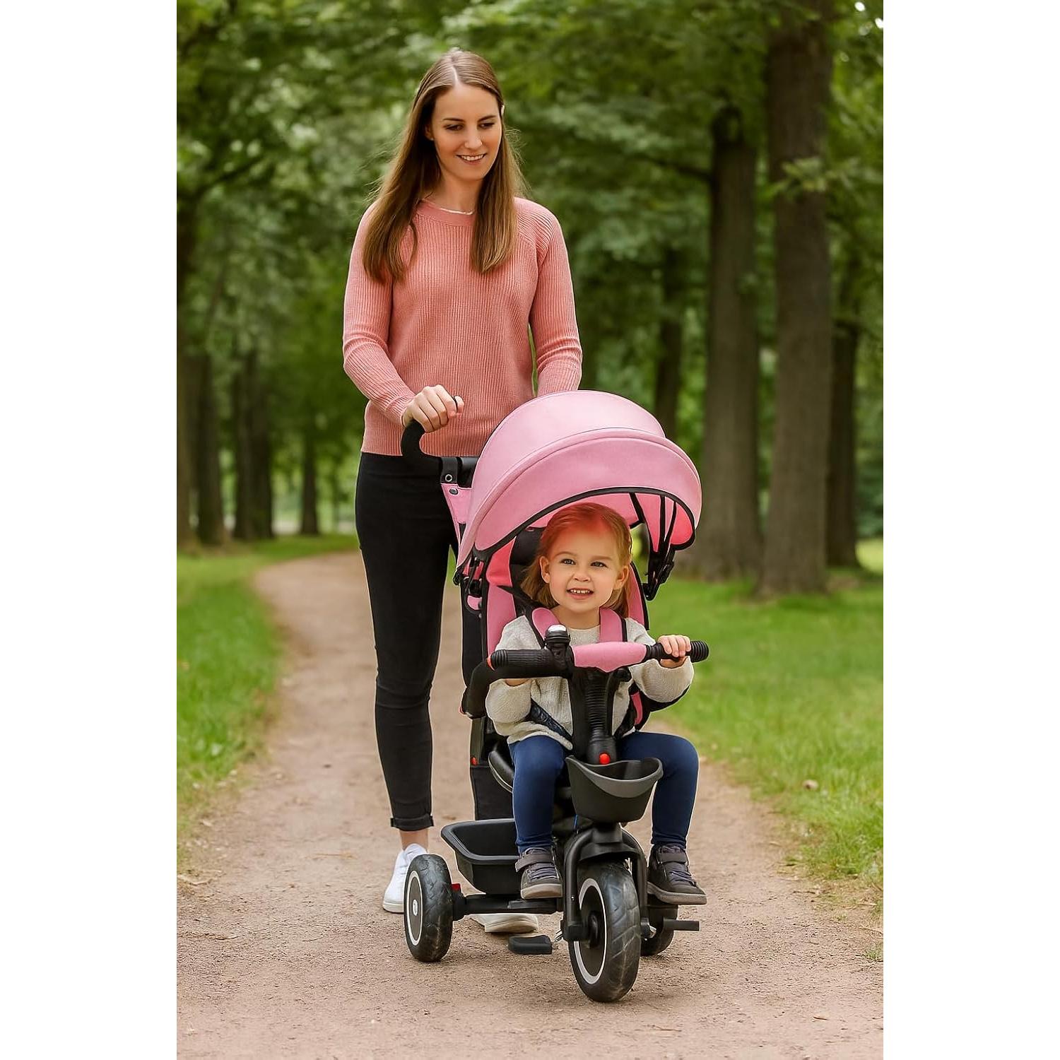 【NS】Foryourlittleone Trike V3 Tricycle Baby Push with Parent Handle Bike 9 Months to 5 Years | For-Your-Little-One Trike with Parent Handle, Multi-Functional Tricycle