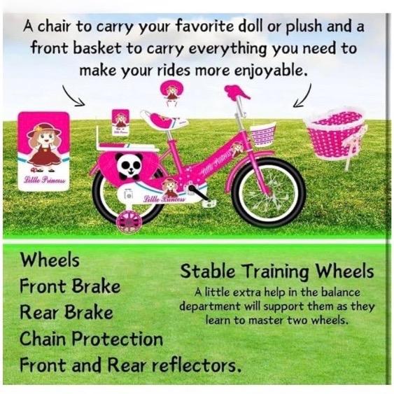 【NS】Pink Girls Bike, Bicycle, 12" 14" 16" 18" 20", Cycling, Girls Cycle, Road Bike, Child Road Bike, Adjustable Bike, Raleigh, BMX, Tourer, 2-12 Years Old, Stabilisers, New