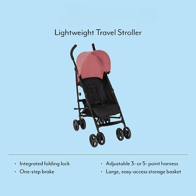 Lightweight Compact Baby Stroller, 6.6KG Travel Pushchair for Newborn To 3 Years Old (0‑15kg), Quick Fold Stroller with 2‑Position Reclining Seat & Adjustable Calf Support, Portable Buggy for Daily Walks and Family Outdoor Travel