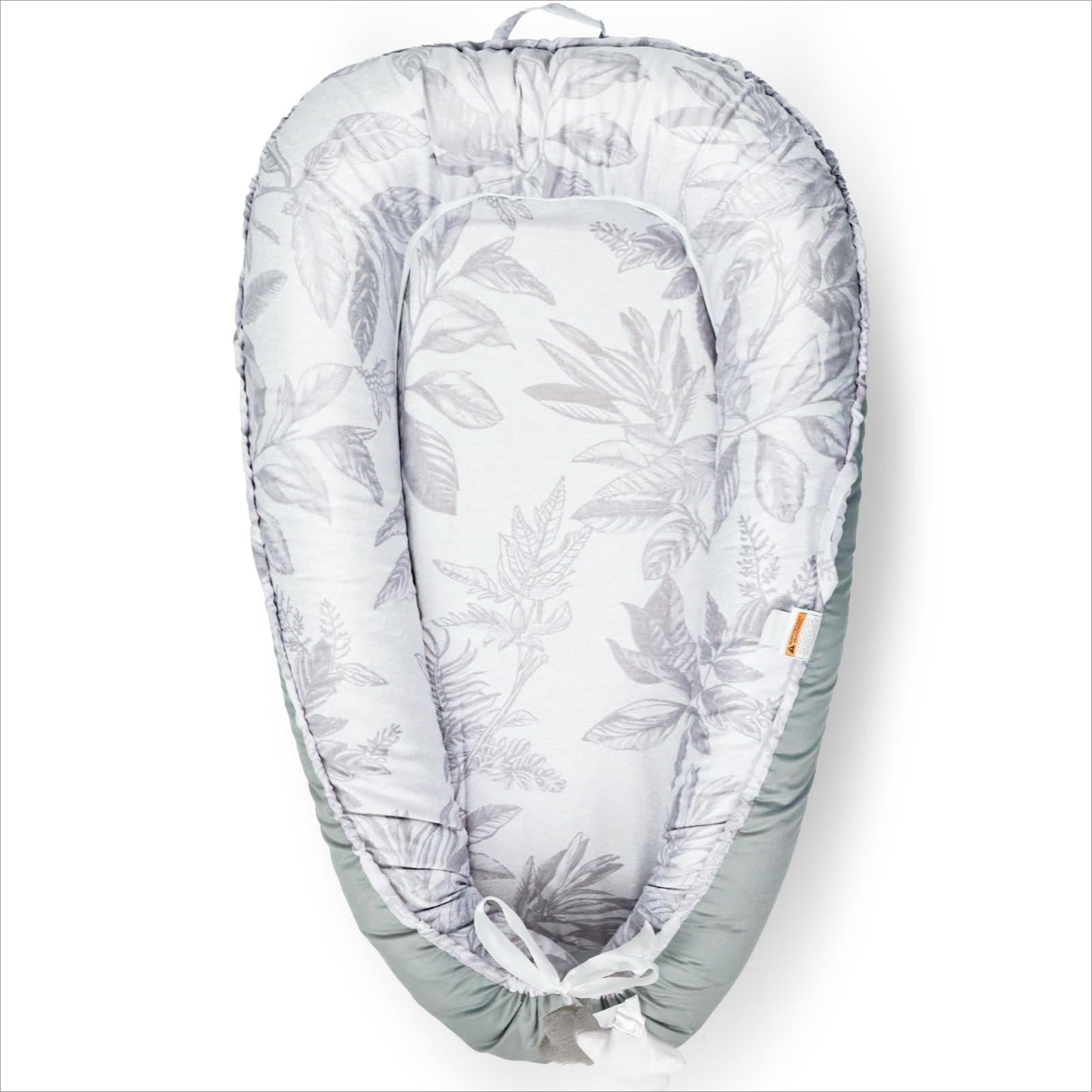 Newborn Baby Nest Sleeper, Portable Co-Sleeping Nest for 0-12 Months, Adjustable Baby Lounger with Breathable Cotton Cover, Lightweight Travel Baby Bed, Ideal Baby Gift [Plus A Free Gift]