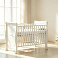 Solid Wood Cot Bed Transforms into Toddler Bed – Includes Premium Waterproof Mattress [Plus A Free Gift]