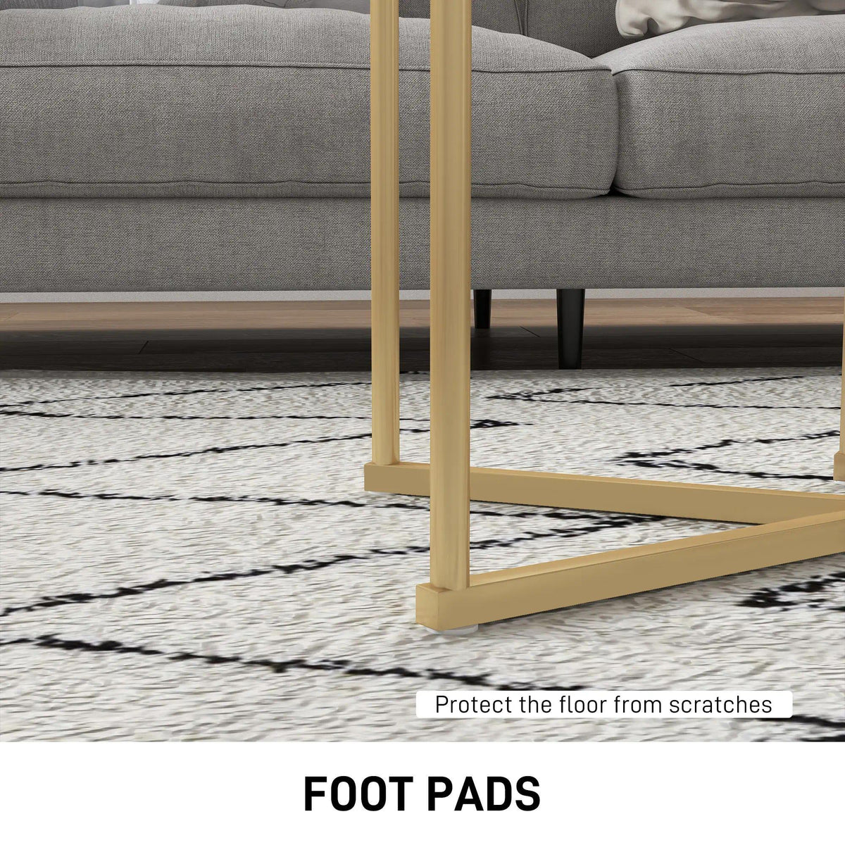 Round Nesting Coffee Table Set of 2, Modern Space-Saving Side Tables with Sturdy Metal Frame for Living Room, Bedroom, Small Apartment [Plus A Free Gift]
