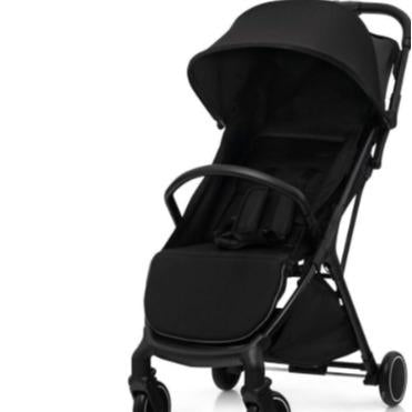 Lightweight Portable Baby Stroller, One-Hand Fold Travel Pushchair with Washable Seat Cover, 5-Point Safety Harness, Adjustable Canopy & Backrest & Footrest, Anti-Slip Brake Travel Buggy for Newborns 0–3 Years