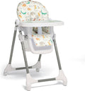 Adjustable Luxury Highchair – with Recline & Foldable Features, Removable Tray and Jungle Alphabet Design, Suitable from Newborn to Toddler [Plus A Free Gift]