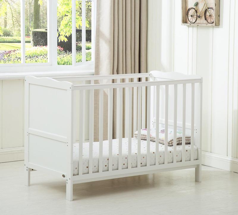 direct Direct Detachable Wooden Baby & Toddler Bed 126x66 cm Non-Toxic Eco Paint Rounded Safety Edges Space-Saving Design Sturdy Structure for Nursery Kids' Room