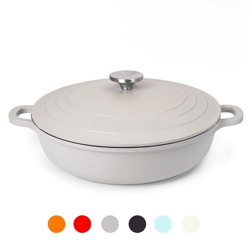 Aluminium Non Stick Casserole Dish with LidOven Proof Dutch Oven, Induction Safe Stockpot, Heat Resistant Cookware for Home Kitchen