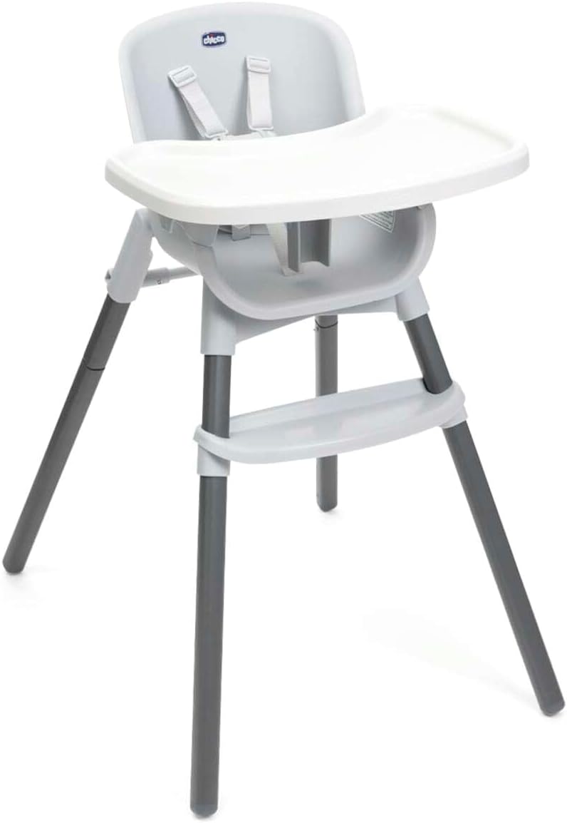 Chicco Zest 3-in-1 Folding Highchair, Toddler Chair & Stool, Moon Grey