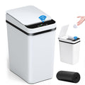Smart Touchless Bathroom Trash Can 12L Automatic Motion Sensor Rubbish Can with Lid Electric Waterproof Narrow Small Garbage Bin for Kitchen, Office, Toilet, Bedroom with 50pcs Trash bags