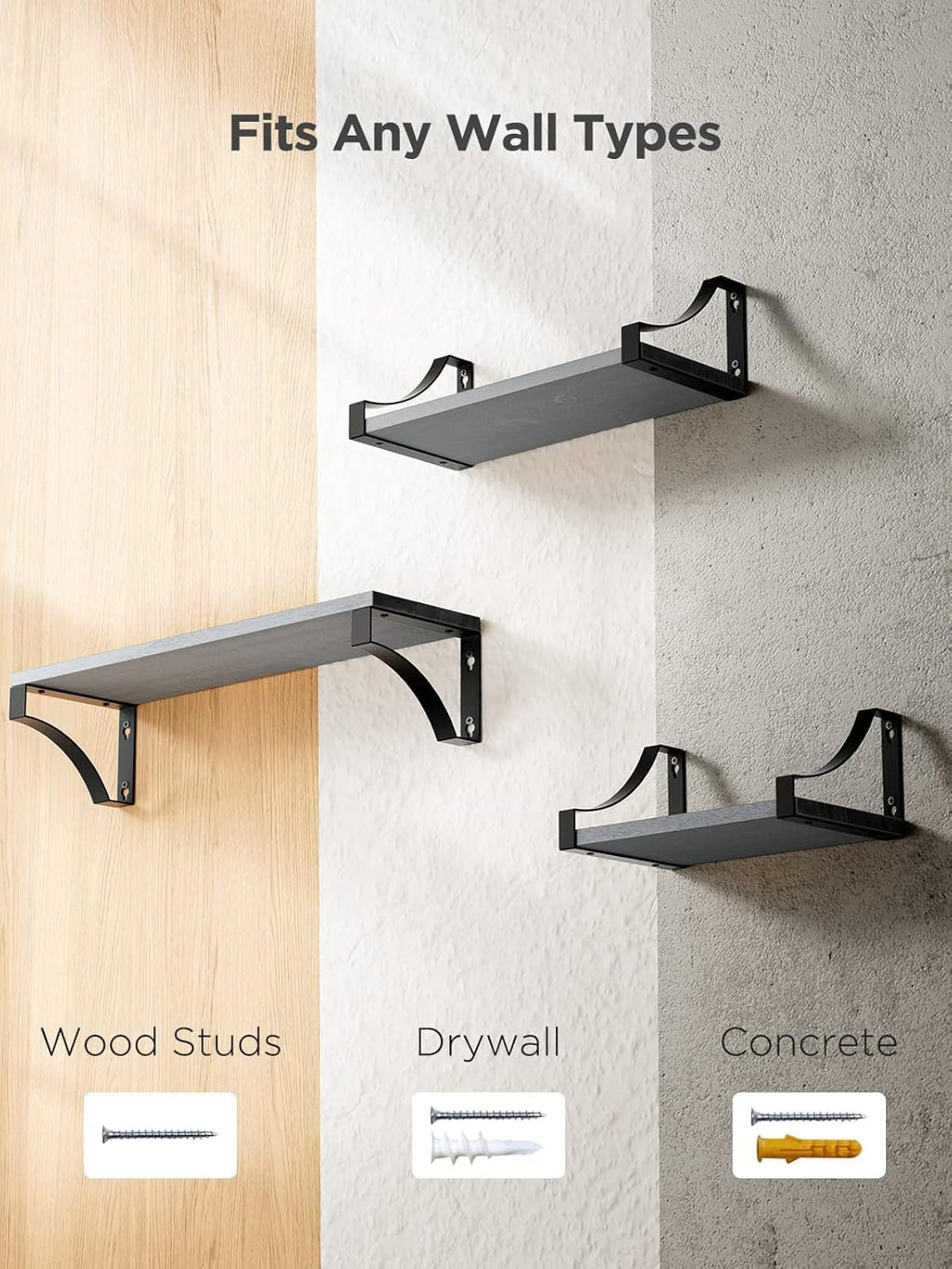 Floating Shelves Wall Mounted Shelf, Paulownia Wood Wall Shelves, Wooden Shelves for Bedroom, Bathroom, Living Room, Kitchen, Home Office, Laundry room,etc (rustic) Decor