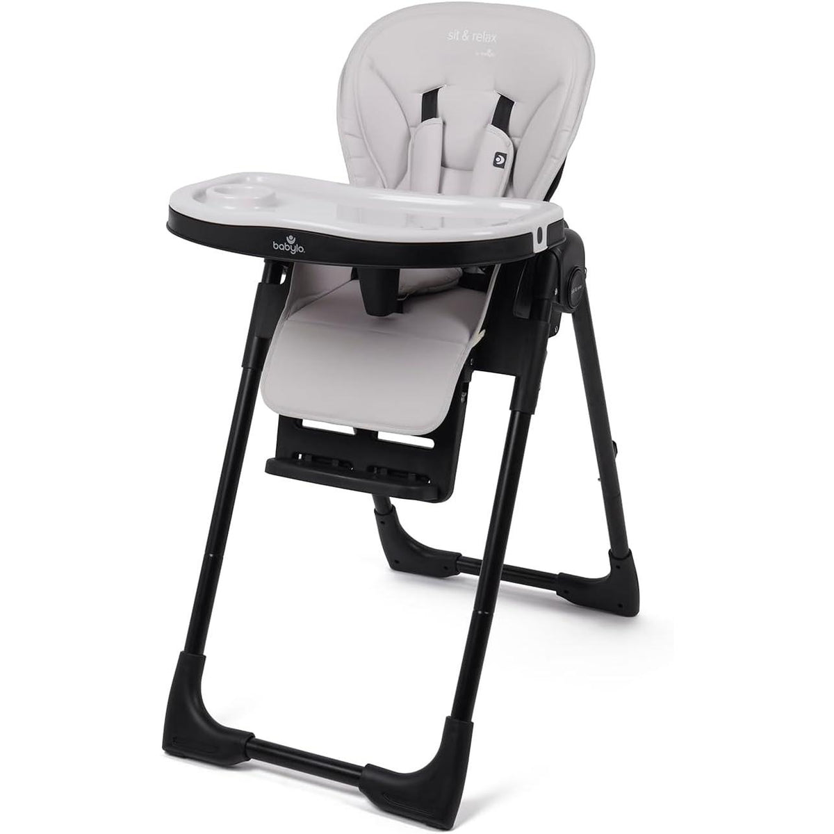 Sit N Relax Highchair | From Birth to 3 Years (15kg) | Durable Design in Taupe & Black