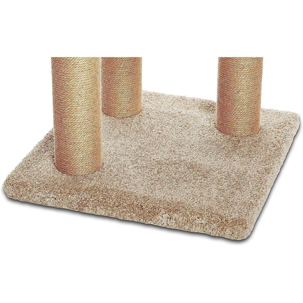 Indoor Large Beige Cat Tree Tower, Multi‑Level Cat Activity Centre with Natural Sisal Scratching Posts, Cozy Perch Bed & Hanging Interactive Toy, Stable Climbing Play House for Kittens Adult Cats Home Living Room Decor