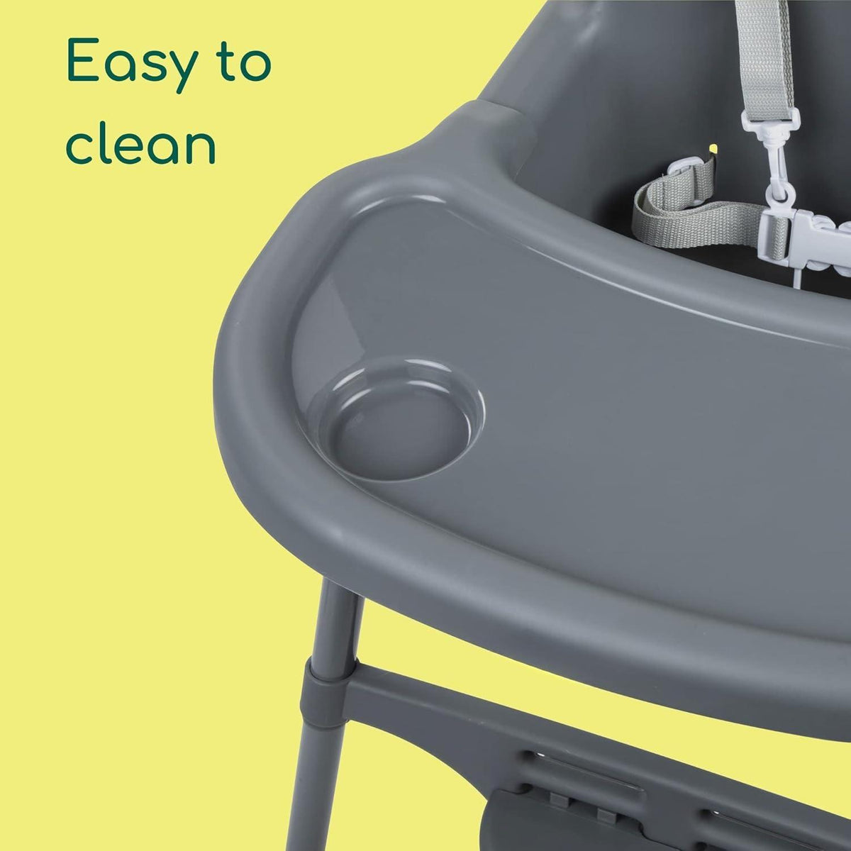 2-In-1 Adjustable Baby High Chair Converts to Baby Chair, 6 Months – 3 Years (Max. 15Kg), Lightweight (3.3Kg), Portable High Chair, Easy to Clean, 5-Point Safety Harness, Dark Grey baby  chair