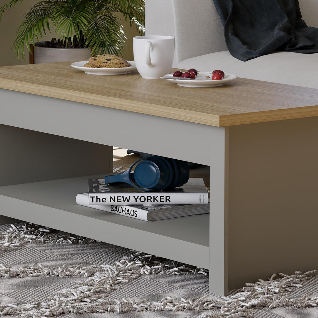 Coffee Table 1 Shelf Storage MDF Living Room Modern Furniture