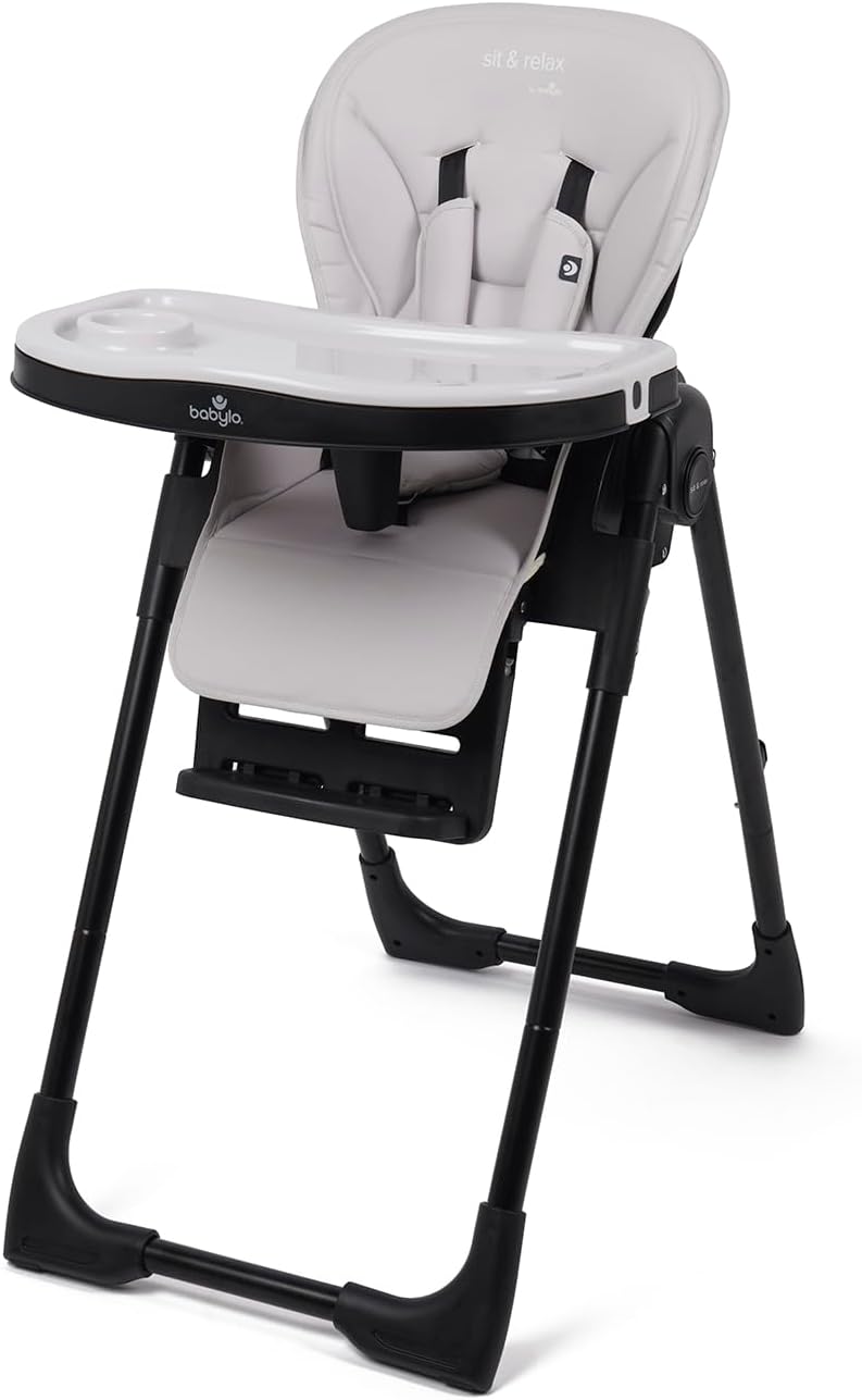 Babylo Sit N Relax Highchair, Birth up to 3 Year (15kg), Taupe & Black