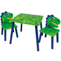 URBNLIVING Kids Wooden Table & 2 Chairs Themed Set Furniture for Play Room Study Desk Toddlers Junior (Football)