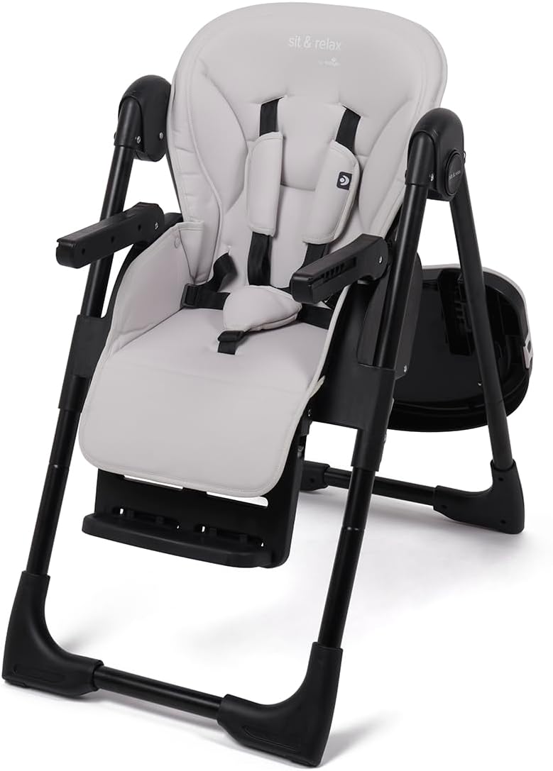 Babylo Sit N Relax Highchair, Birth up to 3 Year (15kg), Taupe & Black