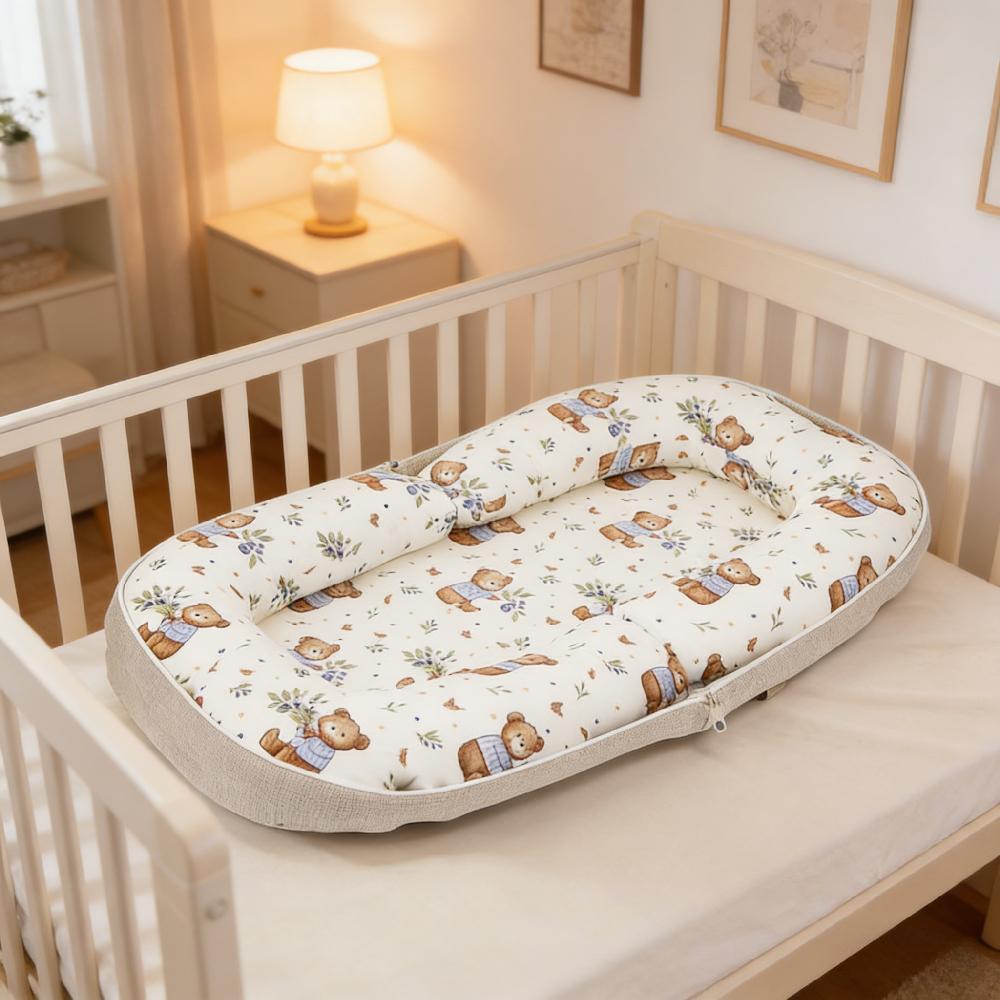 Portable Newborn Bassinet Cot – 2-in-1 Baby Nest Lounger Converts to Travel Backpack for Infant 0-12 Months, Essential Newborn Baby Gift [Plus A Free Gift]
