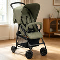 Lightweight Travel Pushchair with Raincover, Compact Fold, Fully Reclining Seat, XL Storage Basket, Suitable from Birth to 15 kg