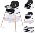 Adjustable Folding Baby Dining Chair - 3-in-1 Convertible High Chair & Booster Seat, Portable Compact Feeding Chair for Travel, 6 Months to 3 Years (Pink) [Plus A Free Gift]