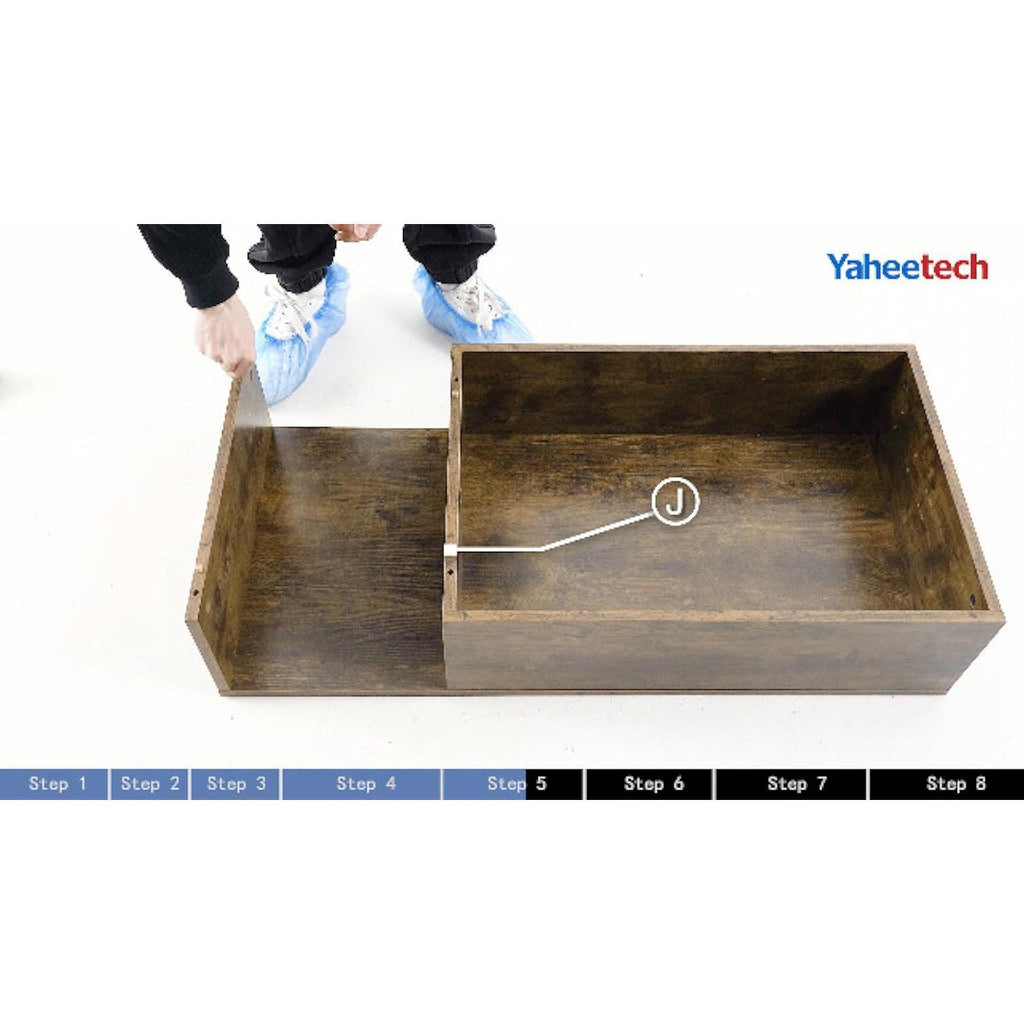 【NS】Lift Top Coffee Table, Industrial Style Coffee Table with Hidden Storage & Adjustable Storage Shelf, Center Table Sofa Table for Living Room, 100x48x45cm, Rustic Brown