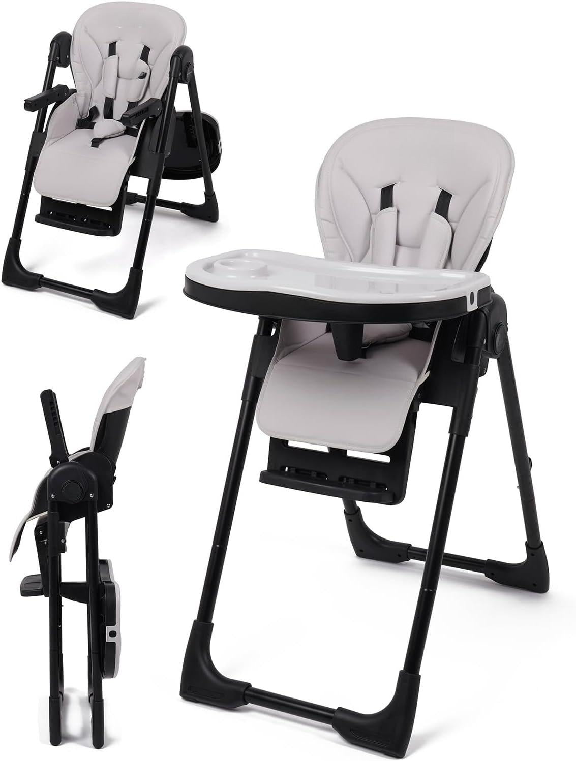 Sit N Relax Highchair | From Birth to 3 Years (15kg) | Durable Design in Taupe & Black