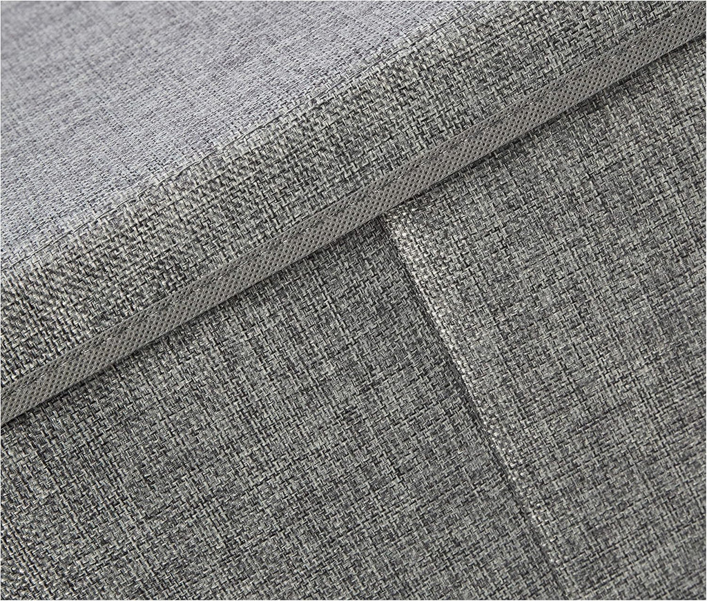 CZHMBM Premium Foldable Burlap Storage Cubes 2-Pack Stylish Grey for Organized Living 33x33x33cm Space-Saving & Versatile