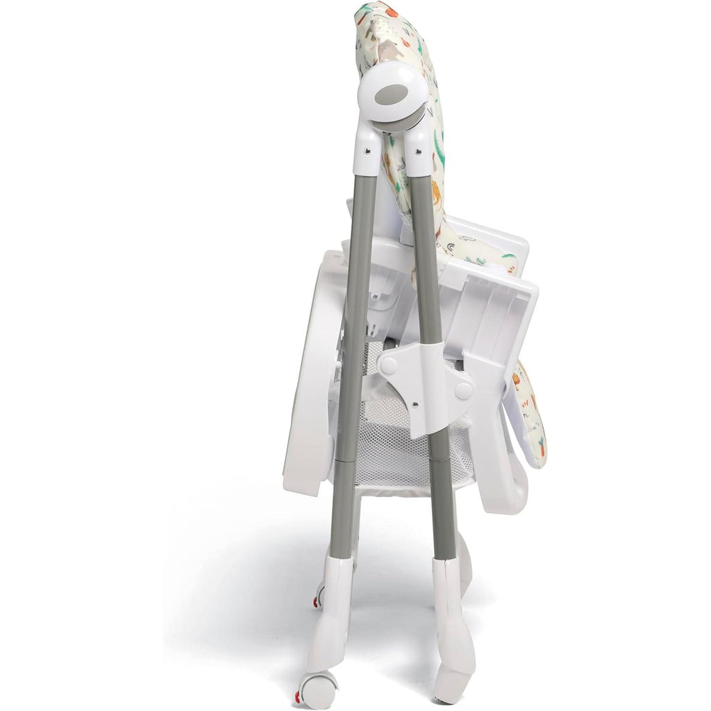 Adjustable Luxury Highchair – with Recline & Foldable Features, Removable Tray and Jungle Alphabet Design, Suitable from Newborn to Toddler [Plus A Free Gift]