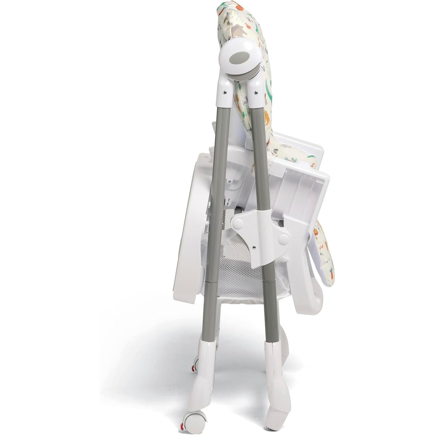 Adjustable Luxury Highchair – with Recline & Foldable Features, Removable Tray and Jungle Alphabet Design, Suitable from Newborn to Toddler [Plus A Free Gift]